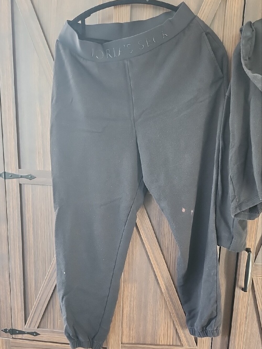 Victoria's Secret Black V‑Neck Cropped Hoodie - Picture 7 of 10
